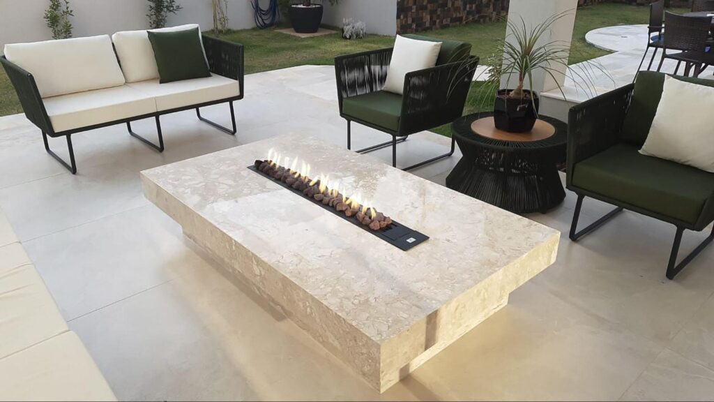 Imagem de lareira de mesa.